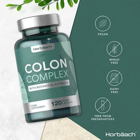 Colon Cleanse Complex Natural Cleanser Digestive Support Supplement by Horbaach