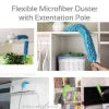 Flexible Micro Fiber Duster With Telescopic Stainless Steel Handle For Fan Cleaning Specially