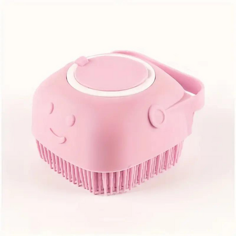 Introducing our Pet Shampoo Brush Simplify pet grooming with built in shampoo storage