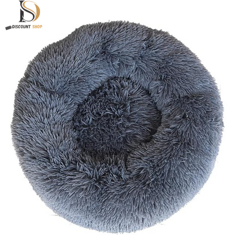 Fhodigogo Round Pet Bed: Cozy nest for cats and small dogs, with anti-slip bottom. Size: M (43x43x12cm)