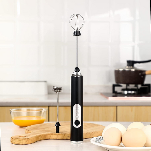 Introducing the Handheld Electric Milk Frother: Perfect for coffee, cappuccino, and cream.