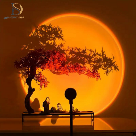 Sunset Lamp Rotating LED Projection Light for Photography Selfies Parties and Bedrooms